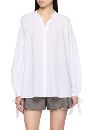 Main View - Click To Enlarge - BOURRIENNE - Raglan Sleeve Tie Cuff Cotton Shirt