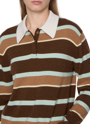  - GUEST IN RESIDENCE - Cropped Striped Cashmere Rugby Knit Sweater