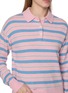  - GUEST IN RESIDENCE - Long Sleeve Collegiate Striped Cashmere Knit Polo Sweater