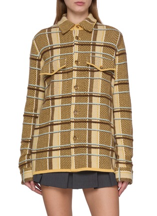 Main View - Click To Enlarge - GUEST IN RESIDENCE - Plaid Cashmere Work Shirt