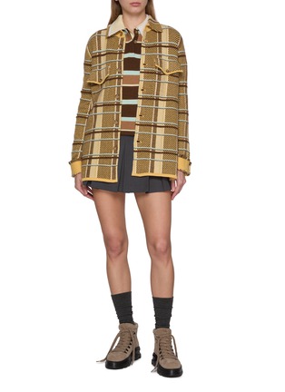 Figure View - Click To Enlarge - GUEST IN RESIDENCE - Plaid Cashmere Work Shirt