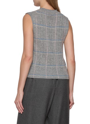 Back View - Click To Enlarge - GUEST IN RESIDENCE - Chequered Cashmere Vest
