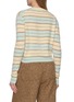 Back View - Click To Enlarge - GUEST IN RESIDENCE - Grizzly Striped Cashmere Knit Sweater