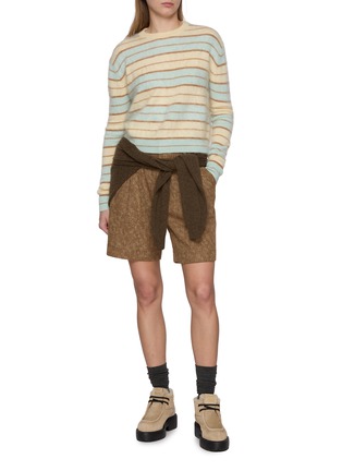 Figure View - Click To Enlarge - GUEST IN RESIDENCE - Grizzly Striped Cashmere Knit Sweater