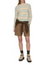 Figure View - Click To Enlarge - GUEST IN RESIDENCE - Grizzly Striped Cashmere Knit Sweater
