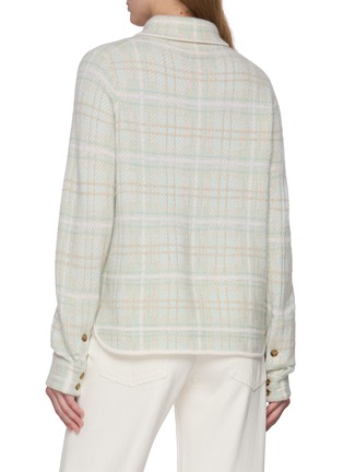 Back View - Click To Enlarge - GUEST IN RESIDENCE - Dylan Plaid Cashmere Shirt