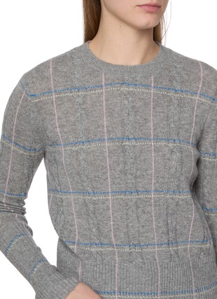  - GUEST IN RESIDENCE - Shrunken Chequered Crewneck Cashmere Knit Sweater