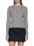 GUEST IN RESIDENCE Shrunken Chequered Crewneck Cashmere Knit Sweater