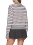 Back View - Click To Enlarge - GUEST IN RESIDENCE - Long Sleeve Collegiate Striped Cashmere Knit Polo Sweater