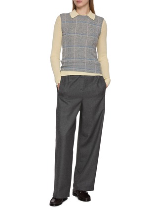 Figure View - Click To Enlarge - GUEST IN RESIDENCE - Long Sleeve Shrunken Cashmere Polo Top