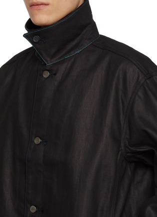  - J∞QUALITY - Leather Collar Cotton Canvas Jacket