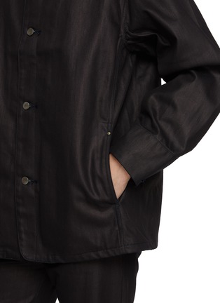  - J∞QUALITY - Leather Collar Cotton Canvas Jacket