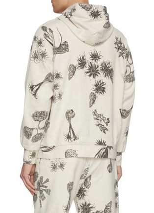 Back View - Click To Enlarge - J∞QUALITY - Zip Up Sumi Print Cotton Hoodie