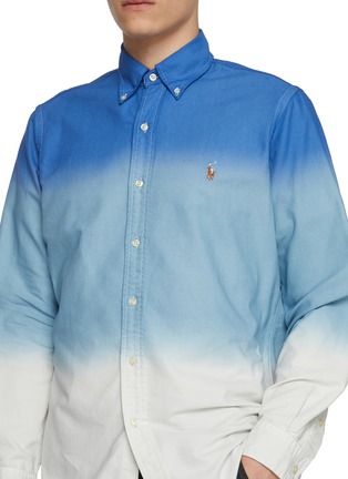 - J∞QUALITY - Long Sleeve Gradient Button Down Cotton Shirt