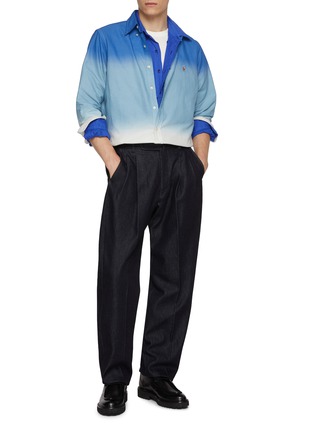 Figure View - Click To Enlarge - J∞QUALITY - Long Sleeve Gradient Button Down Cotton Shirt