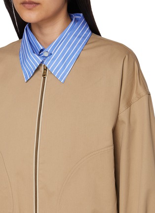  - HOMMEGIRLS - Contrast Collar Cotton Parachute Jacket