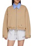 HOMMEGIRLS Contrast Collar Cotton Parachute Jacket