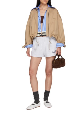 Figure View - Click To Enlarge - HOMMEGIRLS - Contrast Collar Cotton Parachute Jacket