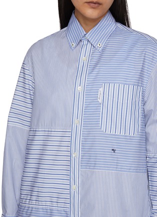  - HOMMEGIRLS - Striped Patchwork Cotton Shirt