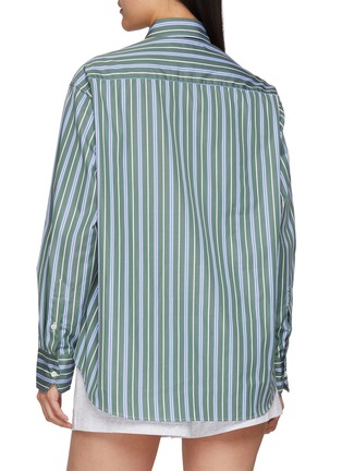 Back View - Click To Enlarge - HOMMEGIRLS - Striped Cotton Shirt