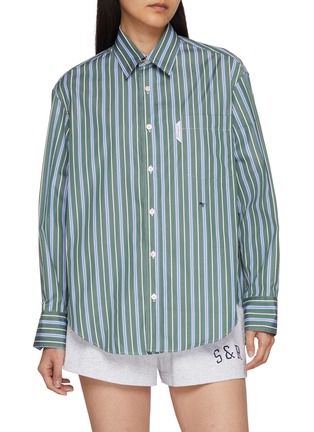 Main View - Click To Enlarge - HOMMEGIRLS - Striped Cotton Shirt