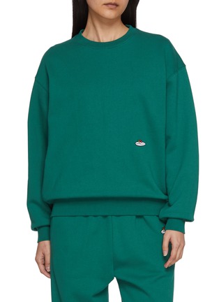 Main View - Click To Enlarge - HOMMEGIRLS - X Fruit Of The Loom Embroidered Logo Cotton Crewneck Sweatshirt