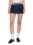 HOMMEGIRLS Belted Embroidered Mini Skirt