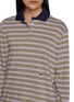  - HOMMEGIRLS - X Fruit Of The Loom Long Sleeve Striped Cotton Polo Top