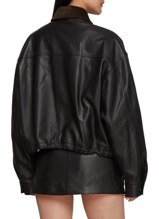 Back View - Click To Enlarge - HOMMEGIRLS - Parachute Panelled Leather Jacket