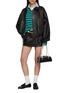 Figure View - Click To Enlarge - HOMMEGIRLS - Parachute Panelled Leather Jacket