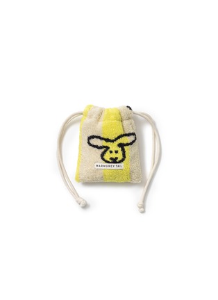 Main View - Click To Enlarge - WARMGREY TAIL - Bunny Bunny Terry Pouch — Yellow Stripe
