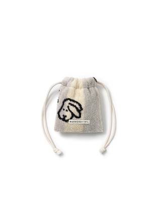 Main View - Click To Enlarge - WARMGREY TAIL - Bunny Bunny Terry Pouch — Grey Stripe