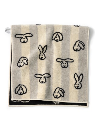 Detail View - Click To Enlarge - WARMGREY TAIL - X Songwol Towel Bunny Bunny Face Towel — Grey Stripe