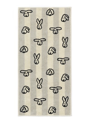Main View - Click To Enlarge - WARMGREY TAIL - X Songwol Towel Bunny Bunny Face Towel — Grey Stripe