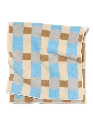 Detail View - Click To Enlarge - WARMGREY TAIL - X Songwol Towel Dot Check Face Towel — Grey on Cream