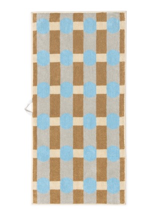 Detail View - Click To Enlarge - WARMGREY TAIL - X Songwol Towel Dot Check Face Towel — Grey on Cream