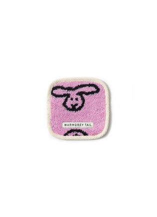 Main View - Click To Enlarge Main View - Click To Enlarge - WARMGREY TAIL - Bunny Bunny Towel Coaster — Pink