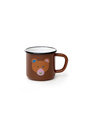 Main View - Click To Enlarge - WARMGREY TAIL - Brown Bear Enamel Mug — Choco