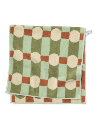 Detail View - Click To Enlarge - WARMGREY TAIL - X Songwol Towel Dot Check Face Towel — Cream on Mint