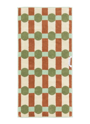 Detail View - Click To Enlarge - WARMGREY TAIL - X Songwol Towel Dot Check Face Towel — Cream on Mint