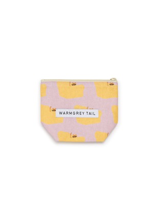 Main View - Click To Enlarge Main View - Click To Enlarge - WARMGREY TAIL - Small Armchair Standing Pouch — Yellow on Pink