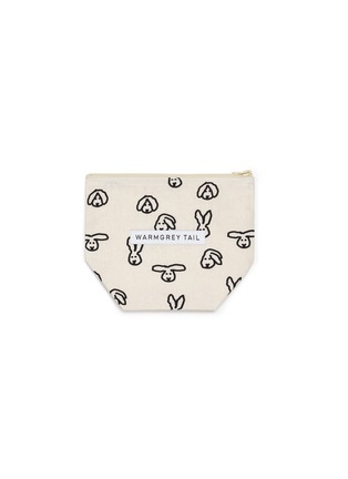 Main View - Click To Enlarge Main View - Click To Enlarge - WARMGREY TAIL - Medium Bunny Standing Pouch — Ivory