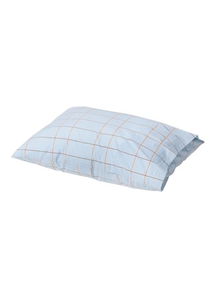 Main View - Click To Enlarge Main View - Click To Enlarge - WARMGREY TAIL - Cotton Pillowcase — Pale Blue