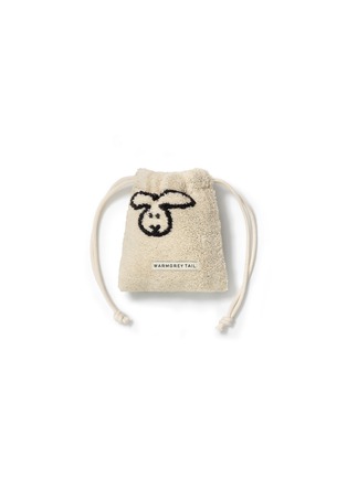 Main View - Click To Enlarge - WARMGREY TAIL - Bunny Bunny Terry Pouch — Cream