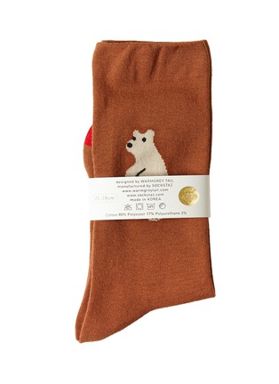 Main View - Click To Enlarge Main View - Click To Enlarge - WARMGREY TAIL - Huggy Bear Socks — Brown