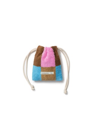 Main View - Click To Enlarge - WARMGREY TAIL - Check Terry Pouch — Berry Choco