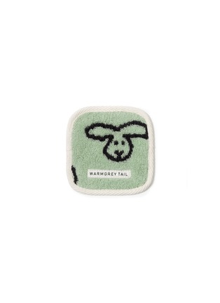Main View - Click To Enlarge Main View - Click To Enlarge - WARMGREY TAIL - Bunny Bunny Towel Coaster — Mint