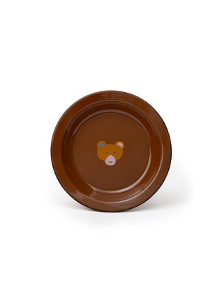 Main View - Click To Enlarge - WARMGREY TAIL - Brown Bear Enamel Plate — Choco