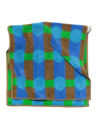 Detail View - Click To Enlarge - WARMGREY TAIL - X Songwol Towel Dot Check Face Towel — Blue on Brick