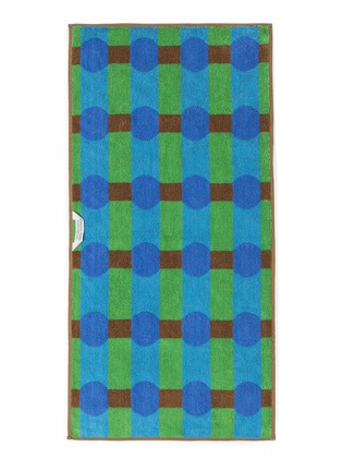 Detail View - Click To Enlarge - WARMGREY TAIL - X Songwol Towel Dot Check Face Towel — Blue on Brick